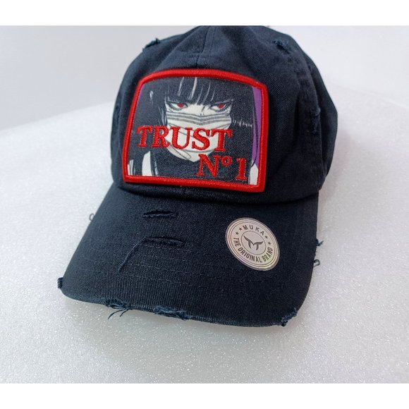 MUKA Anime Manga Masked Character Trust No 1 Distressed Embroidered Hat Cap OS - Picture 3 of 11